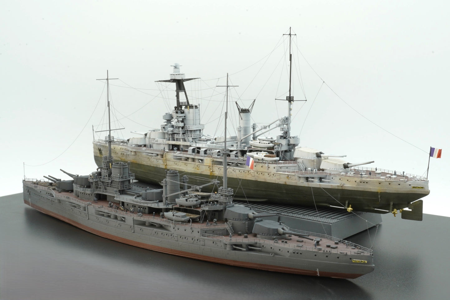 1:700 French Battleship Bretagne, Full Hull, WaterLine, Bretagne class battleship, French Battleship, 3d printed, resin model