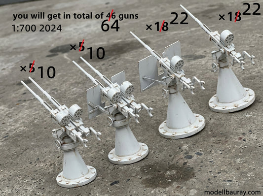 1:700, 1:350 Oerlikon autocannon, Oerlikon gun Royal Navy MK V, 3D printed