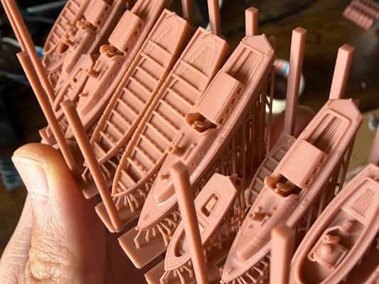 1:700 1:350 German boat kit, WWI, WWII german boats, 3d printed accessory, highly detailed