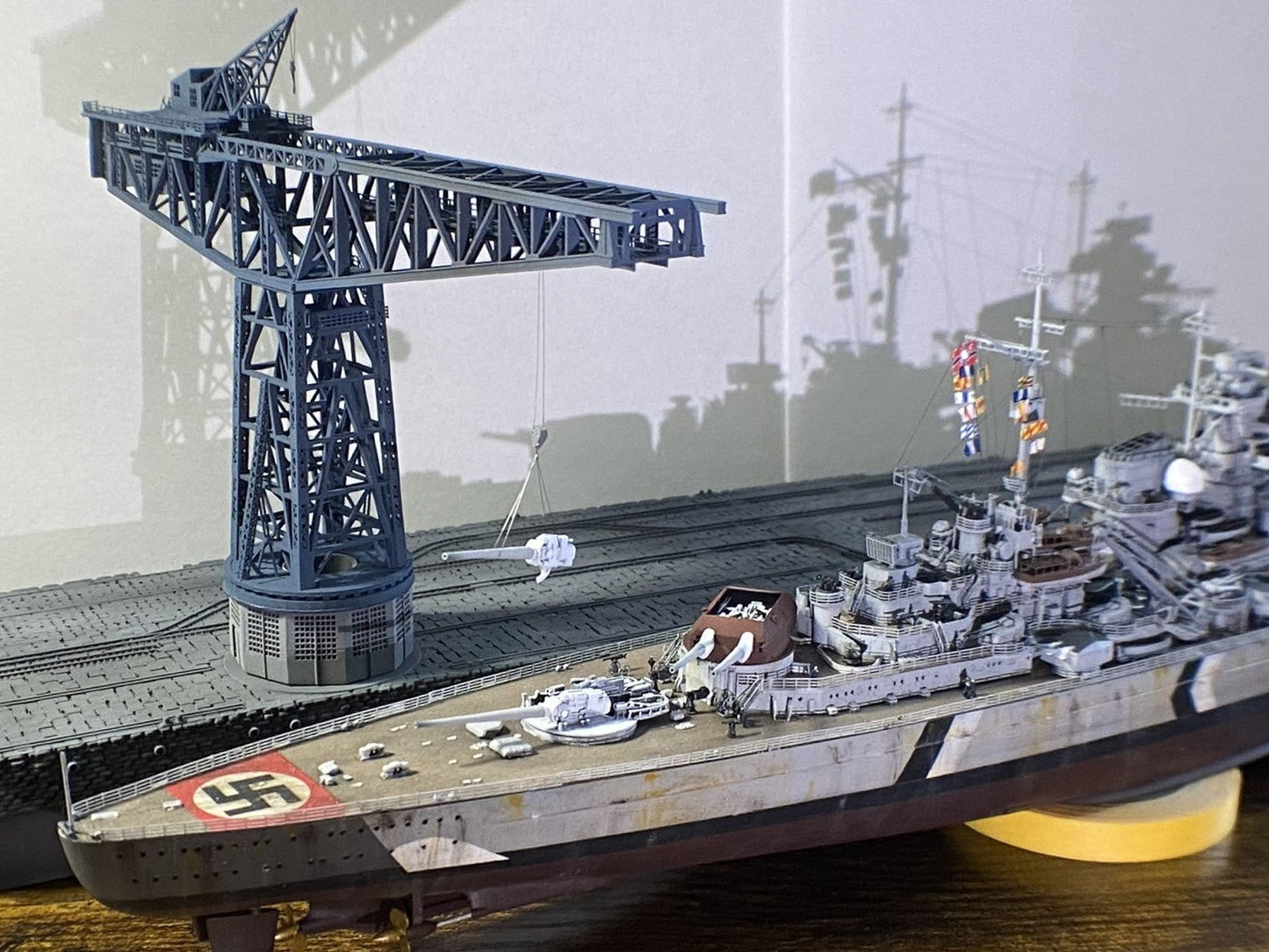 1:700, 1:350, 1:200 German Navy full interior turrets, 2 turrets per kit, 3d printed kit, Bismarck turrets, very detailed