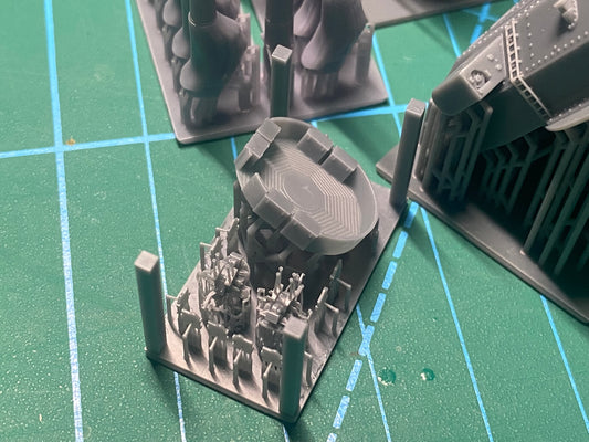 1:350, 1:250 German Main Gun Turret, 3D printed, battleship, Bismarck, Tirpitz, WWII, WWI, Bayern, Nassau, Scharnhorst, C34 naval gun, 38 cm gun, 28 cm gun (Copy)