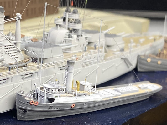 1:700 Auxiliary ships, tugboat, ferry, coal ship, oil tanker, barracks ship, floating crane