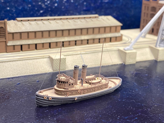 1:700 Auxiliary ships, tugboat, ferry, coal ship, oil tanker, barracks ship, floating crane