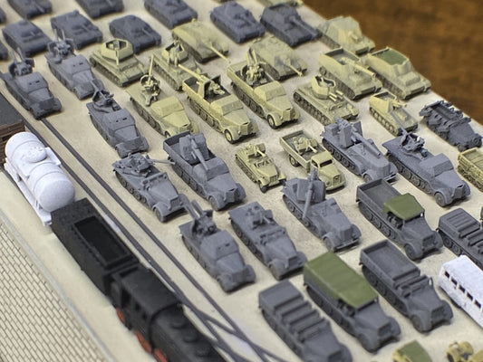 1:700, 1:350 German artillery, Anti-aircraft gun kit, Self-propelled howitzer, aa guns, anti-tank gun, Hummel, Wespe, ammo car,  sfh 18, leFH 18, Pak40, Pak43,  Flak 18