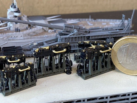1:700 Ship engine, steam engine, boiler, turbine, equipments, armor plates