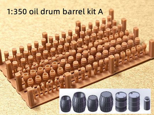 1:350, 1:200 harbour cargo, cases, boxes, ammo box, ship building material, container, oil drum, wood piles, chest