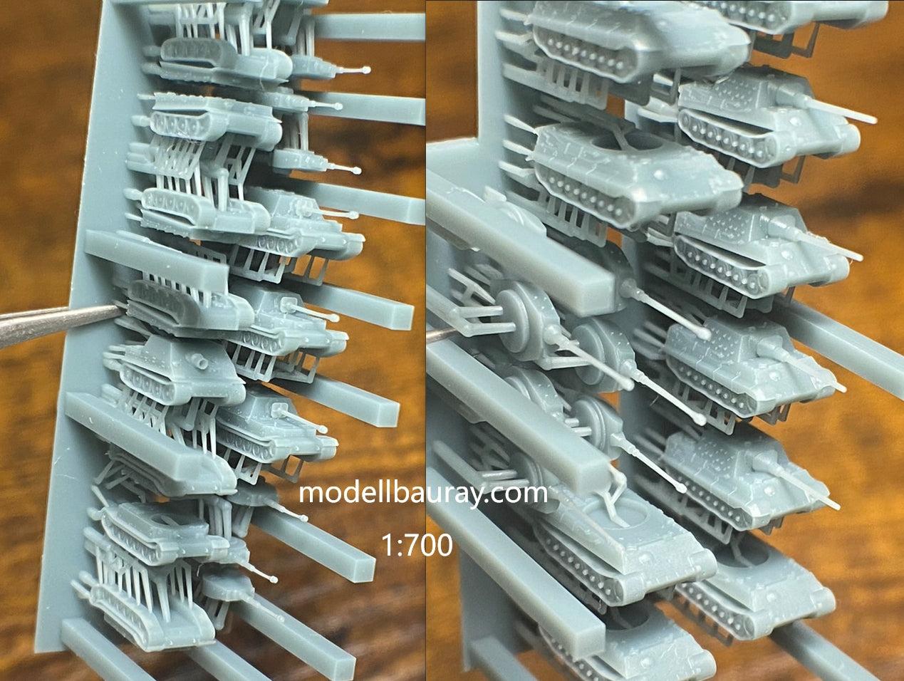 1:700, 1:350 German heavy tank kit, Tiger tank, King Tiger tank, Jadgtiger, Elephant, Tiger P, Sturmtiger, VK4501, Bergepanzer Tiger P