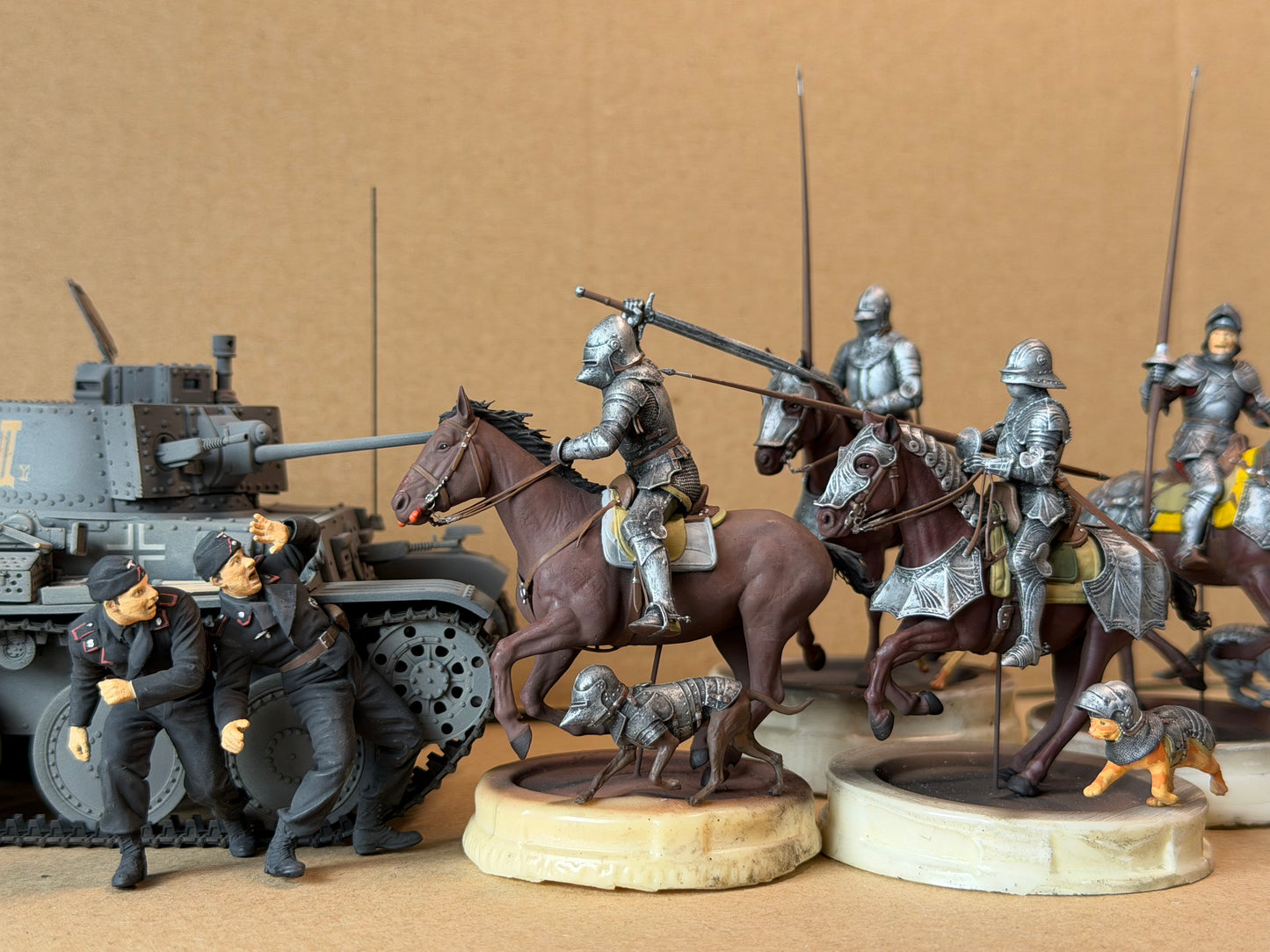 1:35 Knights, medieval Knight, Ritter, mittelalterlicher Ritter, Gambeson, Chainmail, Brigandine, Plate Armor, Cuirass, Gothic armor