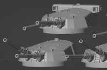 Load image into Gallery viewer, 1:700 IJN 14 inch gun turret, 356mm turret, Kongo turret, Fuso turret, 3D printed, battleship, WWI, WWII

