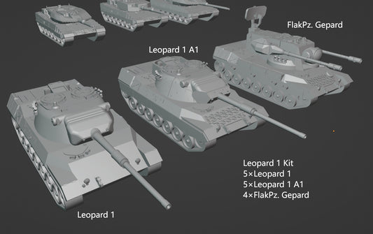 1:700 1:350 German postwar tanks and vehicles, cold war, Leopard 1, Leopard 2, Gepard, Pzh2000, Puma, IFV, Marder IFV, HS 30 Spz