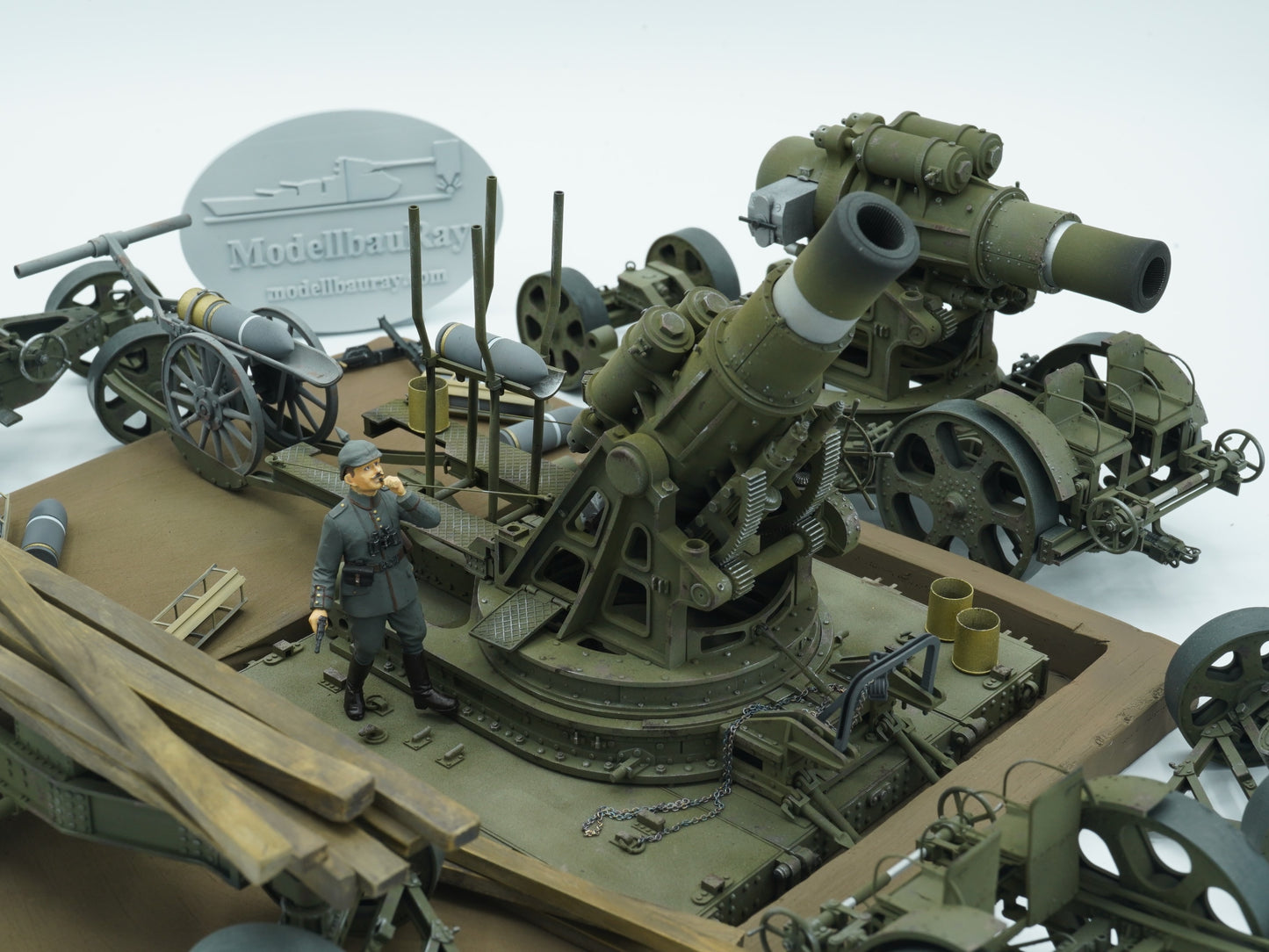 Skoda M.11 siege howitzer model, 3D printed kit, base transporter, barrel transporter, accessories, Skoda M.11-Mörser, 1:35, 1:72