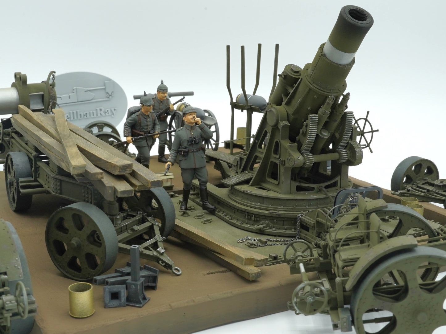 Skoda M.11 siege howitzer model, 3D printed kit, base transporter, barrel transporter, accessories, Skoda M.11-Mörser, 1:35, 1:72