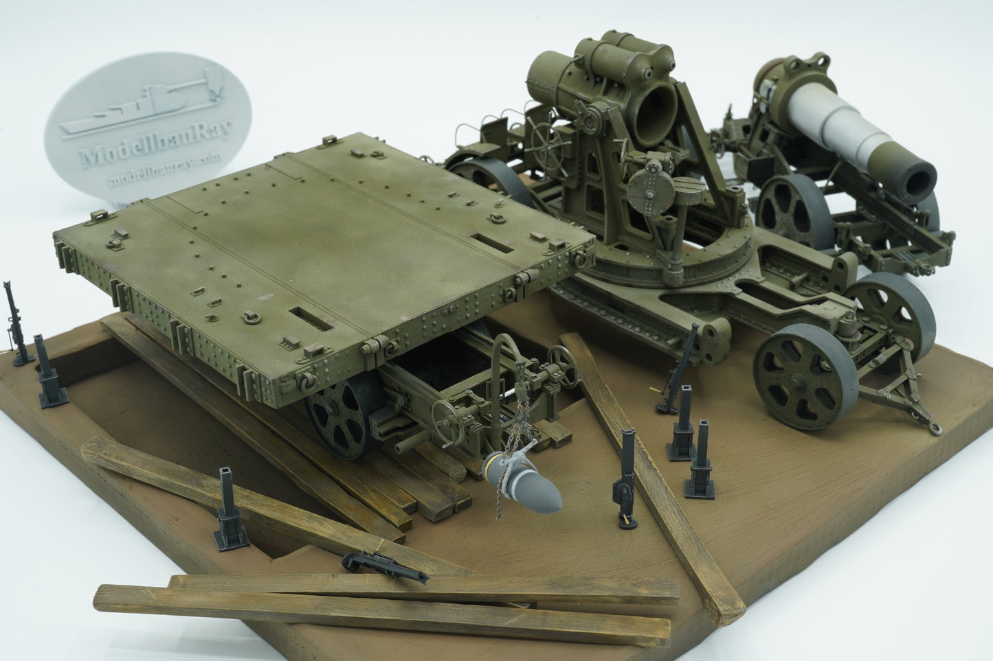 Skoda M.11 siege howitzer model, 3D printed kit, base transporter, barrel transporter, accessories, Skoda M.11-Mörser, 1:35, 1:72