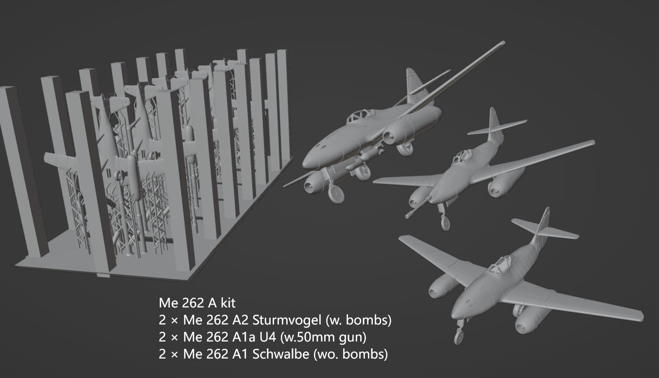 1:700 Luftwaffe plane model, German Plane model, Luftwaffe, Bf109, Fw190, Ju87, Ju52, Bf110, Me262, He111, fighter, bomber, dive bomber