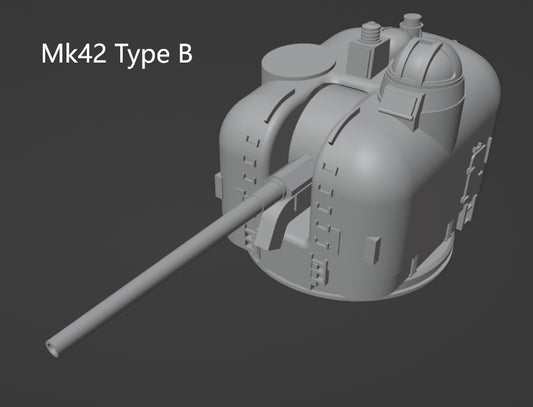 1:700, 1:350, 1:200 USN modern 5 inch guns, 127mm, Mk 42, Mk 45
