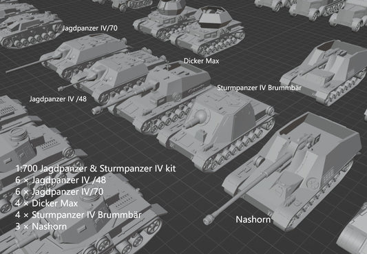 1:700, 1:350 German medium tanks, Panzer III, Panzer IV, Panzer V, Panther tank, Stug III, assault gun, Jagdpanther, diorama, wwii german tanks