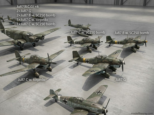 1:700 Luftwaffe plane model, German Plane model, Luftwaffe, Bf109, Fw190, Ju87, Ju52, Bf110, Me262, He111, fighter, bomber, dive bomber