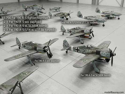 1:700 Luftwaffe plane model, German Plane model, Luftwaffe, Bf109, Fw190, Ju87, Ju52, Bf110, Me262, He111, fighter, bomber, dive bomber