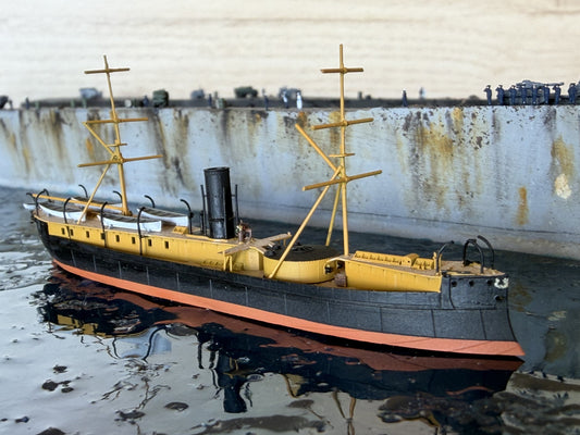 1:700 HNLMS Schorpioen, Ironclad, Monitor, Ram Ship, Royal Netherlands Navy