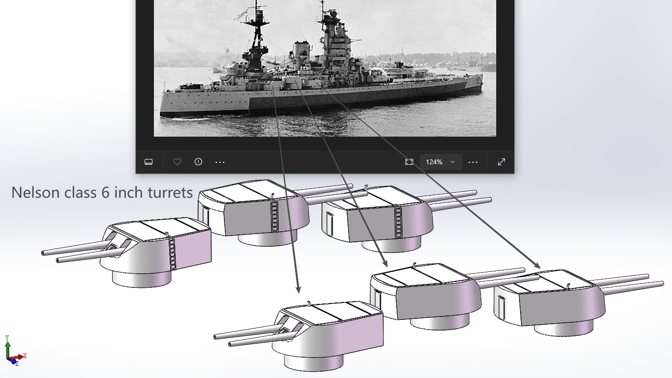 1:700 1:350 Royal navy secondary guns, 3 inch gun, 4.5 inch, 5 inch gun, 8 inch gun, 9.2 inch gun, 76mm gun, 114mm gun, 120mm gun, 152mm gun, .50 Vickers machine gun, machine gun, AA guns
