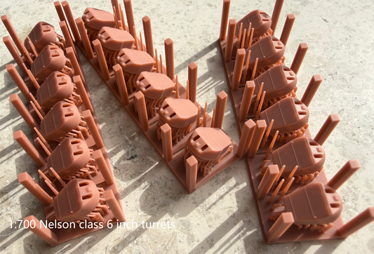 1:700 1:350 Royal navy secondary guns, 3 inch gun, 4.5 inch, 5 inch gun, 8 inch gun, 9.2 inch gun, 76mm gun, 114mm gun, 120mm gun, 152mm gun, .50 Vickers machine gun, machine gun, AA guns