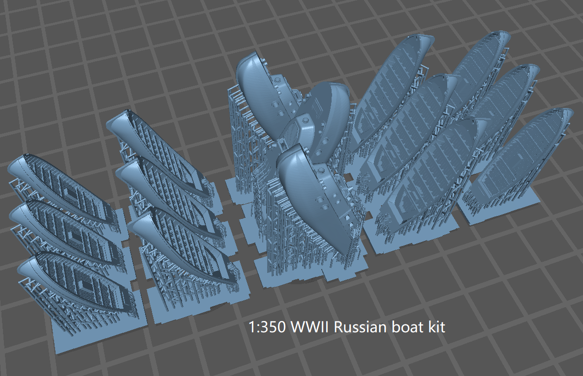 1:350 Swedish Russian Navy Boat and Motor boat kit, highly detailed 3D printed kit, 1:350 steamer, life boat