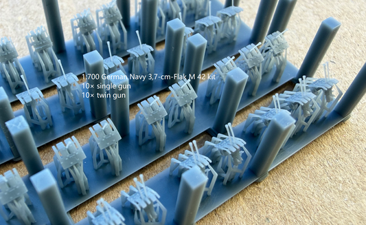 German WWII Navy light AA gun kit. Deutschen Kriegsmarine Flak, 20mm, 37mm, v.2022 v2026