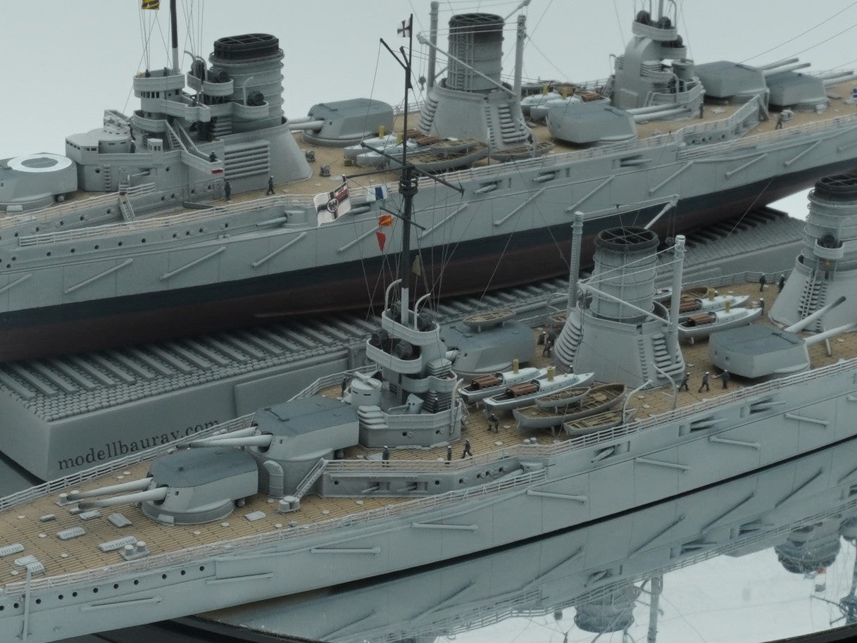 1:700 German Battlecruiser SMS Seydlitz, Full Hull, WaterLine, 3d printed, resin model, SMS Seydlitz model