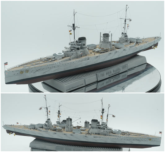 1:700 German Battlecruiser SMS Seydlitz, Full Hull, WaterLine, 3d printed, resin model, SMS Seydlitz model