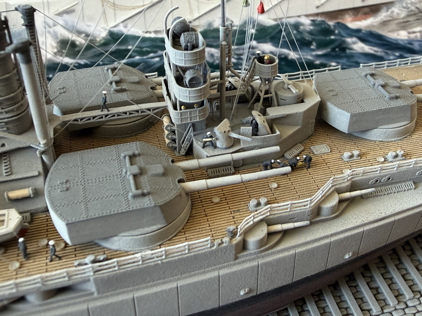 1:700 German Battleship SMS Ostfriesland, Helgoland class, 3d printed, resin model, waterline, full hull model