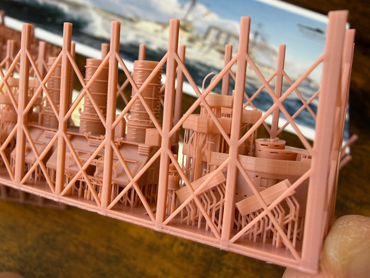 1:700 German Battleship SMS Ostfriesland, Helgoland class, 3d printed, resin model, waterline, full hull model