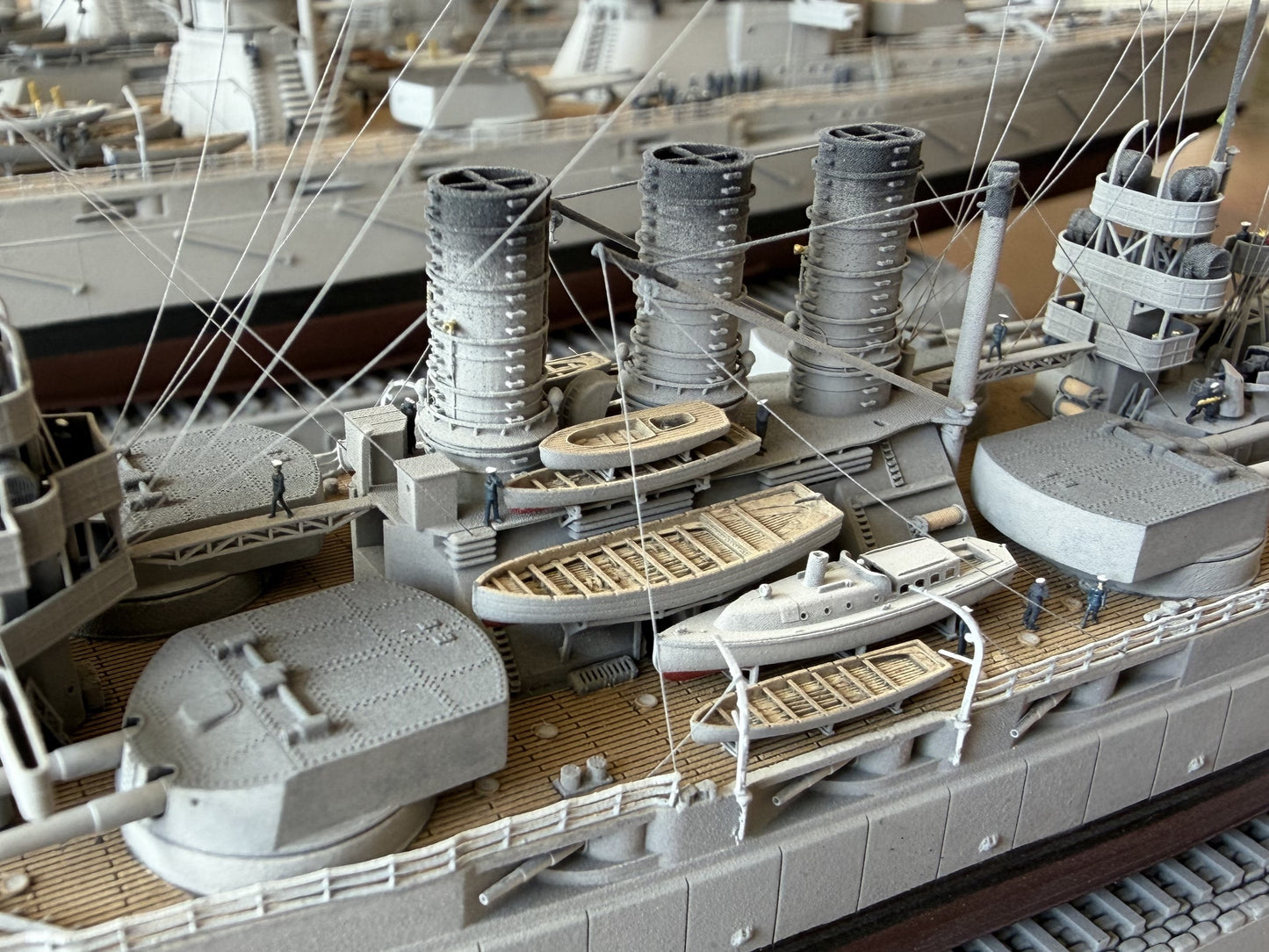 1:700 German Battleship SMS Ostfriesland, Helgoland class, 3d printed, resin model, waterline, full hull model