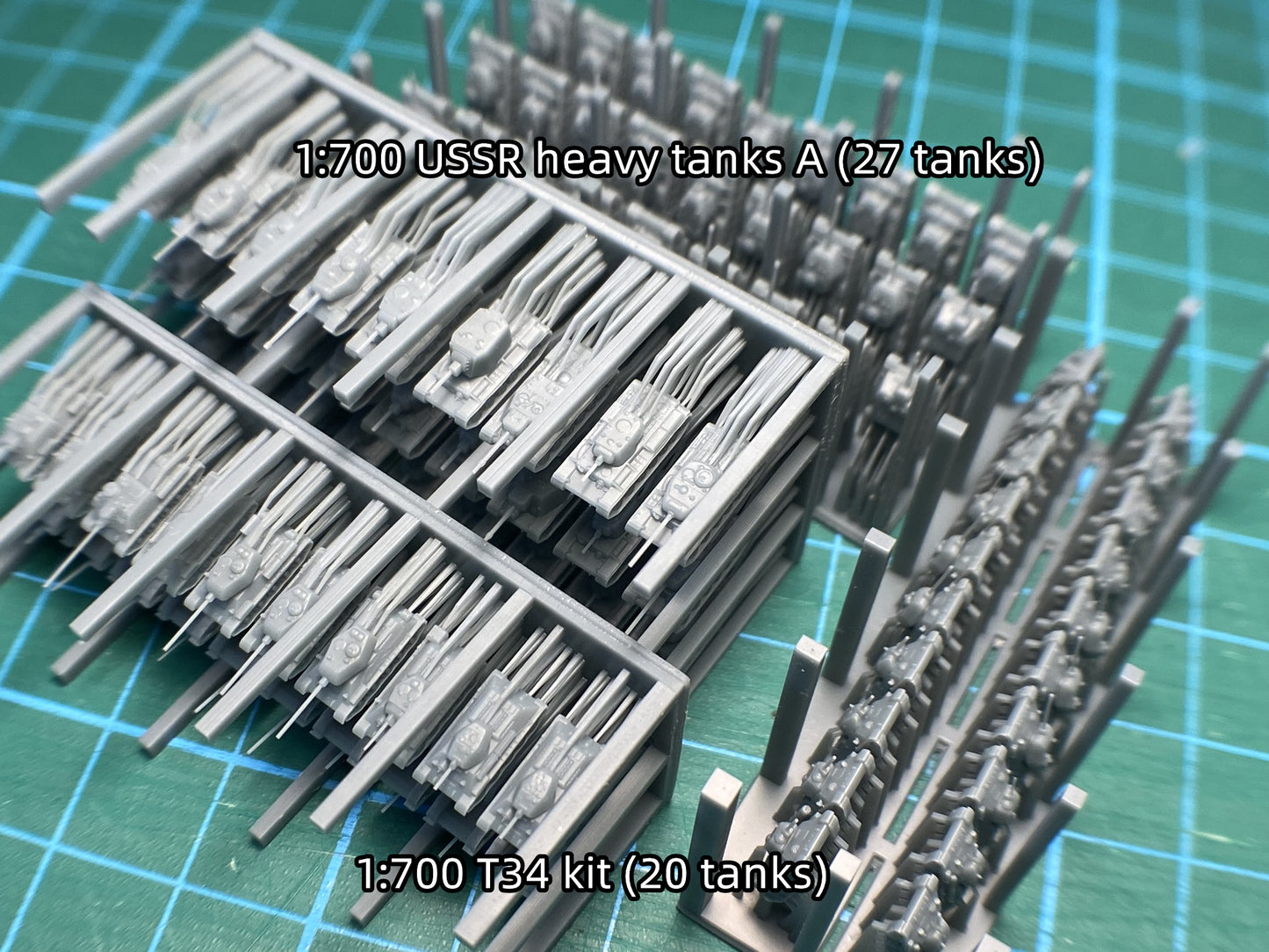 1:700, 1:350 Russian tank kit, T34, KV1, KV2, IS1, IS2, ISU152, US152, SU85, SU100, T26, BT7, 3D printed kit