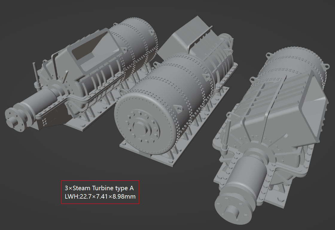 1:700 Ship engine, steam engine, boiler, turbine, equipments, armor plates