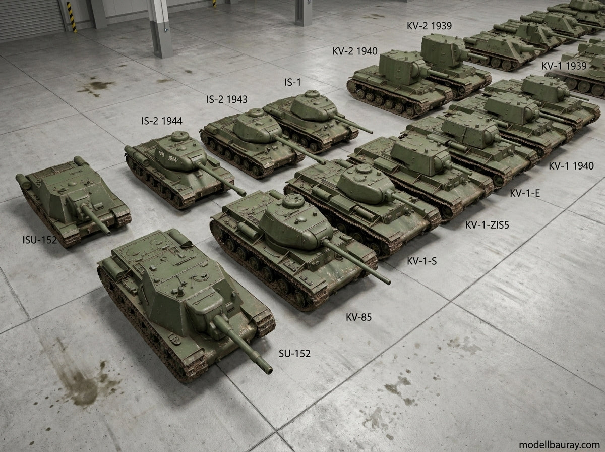 1:700, 1:350 Russian tank kit, T34, KV1, KV2, IS1, IS2, ISU152, US152, SU85, SU100, T26, BT7, 3D printed kit