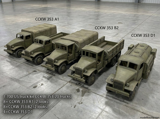 1:700, 1:350 allied vehicles, US tanks, UK tanks, US trucks, M4, sherman tank, Comet tank, Matilda tank, Crusader tank, Valentine tank, CCKW 353 truck, M10, M7, M36, M3, firefly tank, Cromwell, Churchill, 3D printed kit