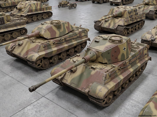1:700, 1:350 German heavy tank kit, Tiger tank, King Tiger tank, Jadgtiger, Elephant, Tiger P, Sturmtiger, VK4501, Bergepanzer Tiger P