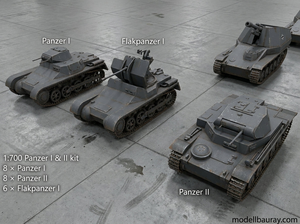 1:700, 1:350 German light tanks, Leichter Panzer, Panzer I, Panzer II, Flak Panzer I, Panzer 35(t), Panzer 35(t), Panzerjäger, diorama, wwii german tanks