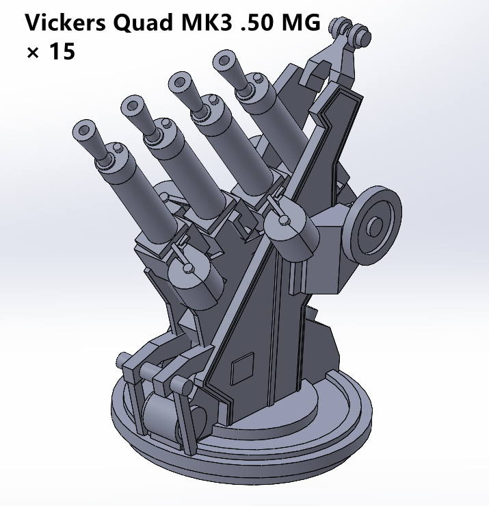 Royal navy secondary guns, 3 inch gun, 4.5 inch, 5 inch gun, 8 inch gun, 9.2 inch gun, 76mm gun, 114mm gun, 120mm gun, 152mm gun, .50 Vickers machine gun, machine gun, AA guns