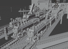 Load image into Gallery viewer, 1:350 Train kit, train, Schwerer Gustav Railway Gun, K5 railway gun, train, BR86, shipyard train
