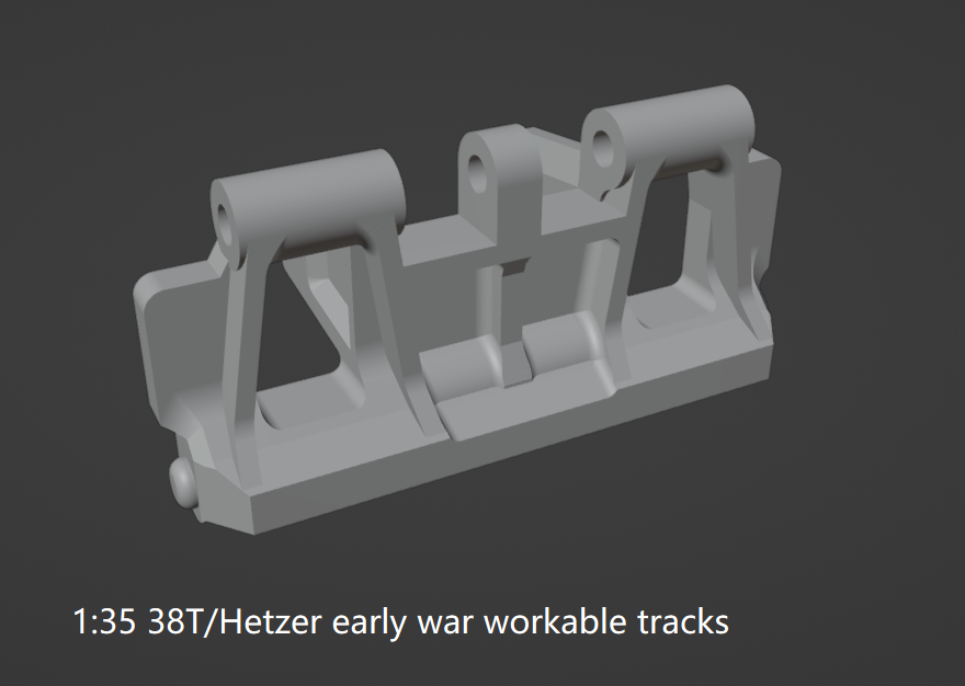1:35 workable tracks for 38T, Hetzer, bewegliche Ketten für Hetzer, 38T, Jagdpanzer 38, 38 (t)