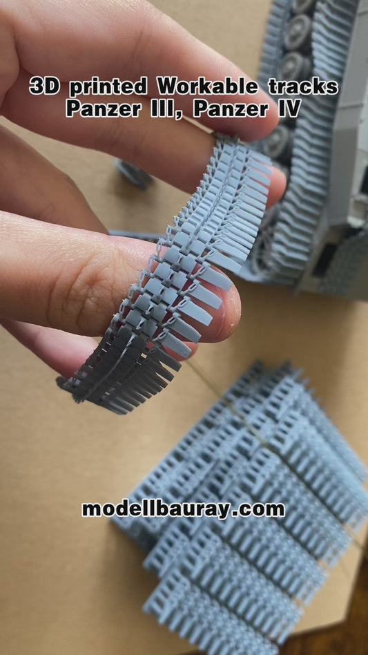 1:35 Workable tracks for Panzer III, Panzer IV, Winterketten, Ostketten, 3D printed