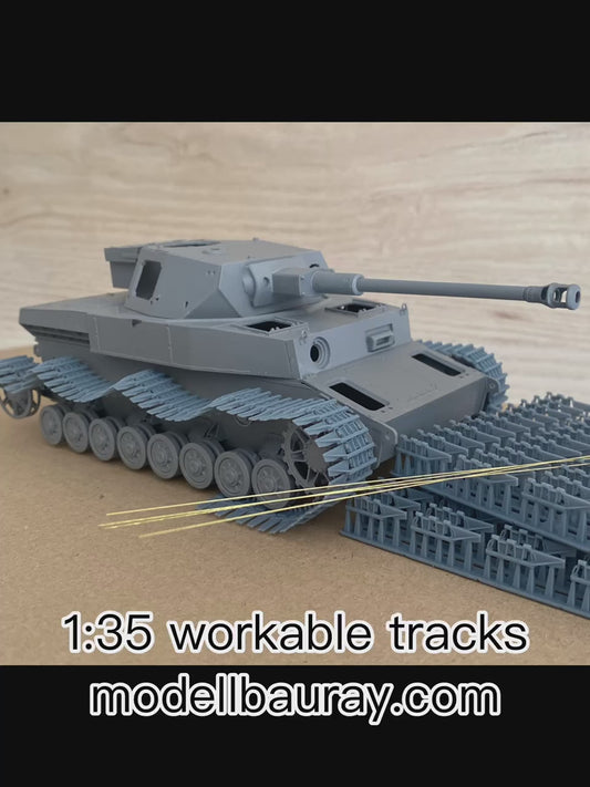 1:35 Workable tracks for Panzer III, Panzer IV, Winterketten, Ostketten, 3D printed