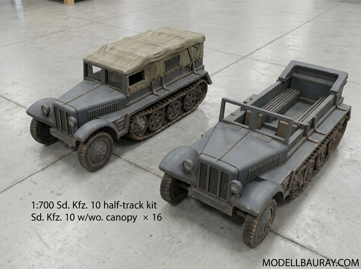 1:700, 1:350 German half track truck kit, Sdkfz 9, FAMO, Sdkfz 10, Sdkfz 7, Sdkfz 8, 3d printed parts, diorama, wwii german