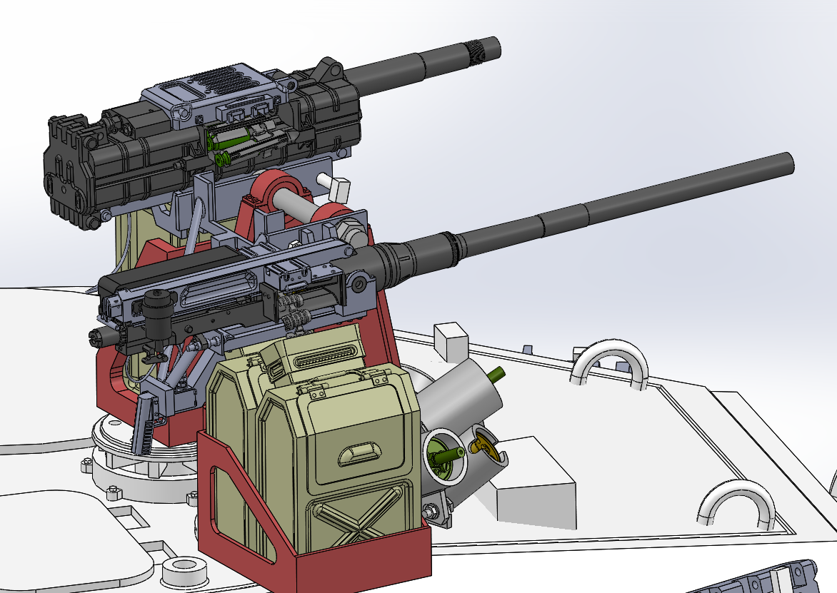 1:35 German Weapon station, MK108, MG151, 3D printed, WWII, What if