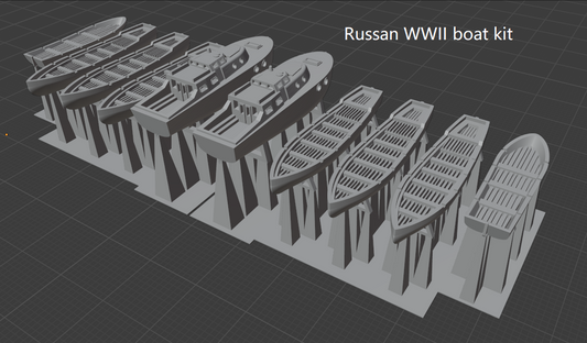 1:700 Boat and Motor boat kit, highly detailed 3D printed kit, Japan, Russian Navy, 1:700 steamer, life boat