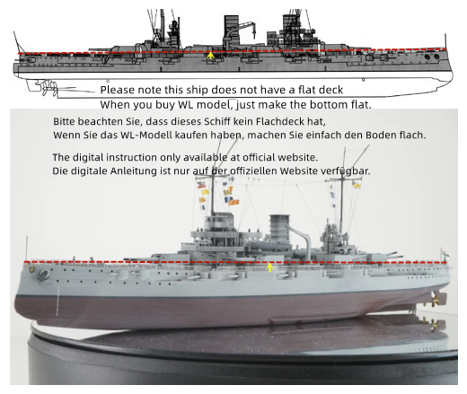 1:700 SMS Nassau, German battleship, WWI, resin, 3D printed kit, Waterline, Full Hull