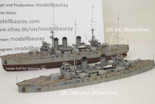 Load image into Gallery viewer, 1:700 IJN Satsuma-Aki, pre-dreadnought battleship, resin, 3D printed kit, waterline, full hull
