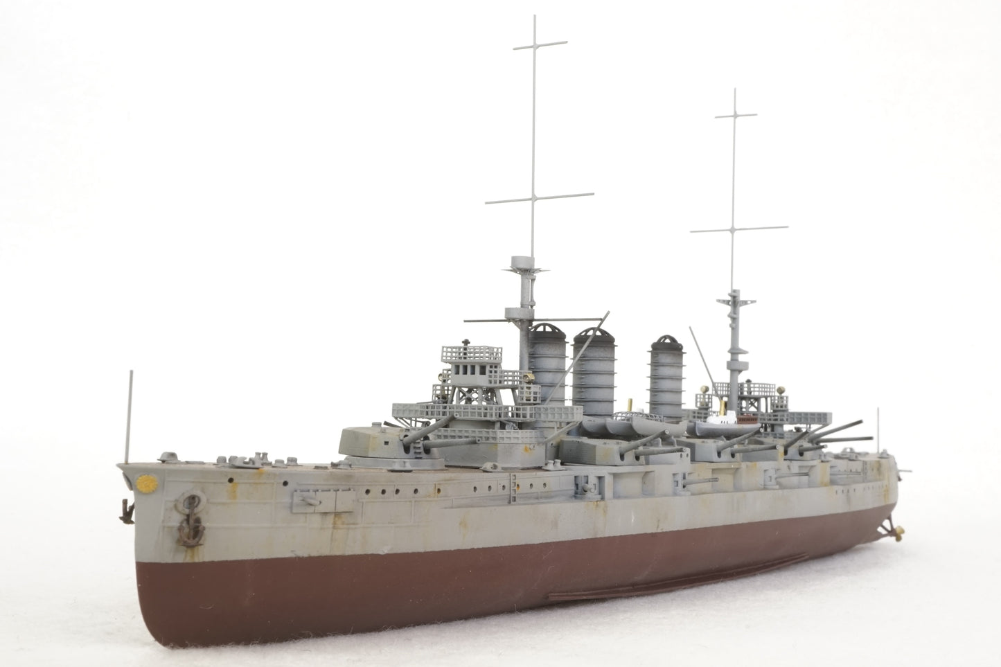 1:700 IJN Satsuma-Aki, pre-dreadnought battleship, resin, 3D printed kit, waterline, full hull