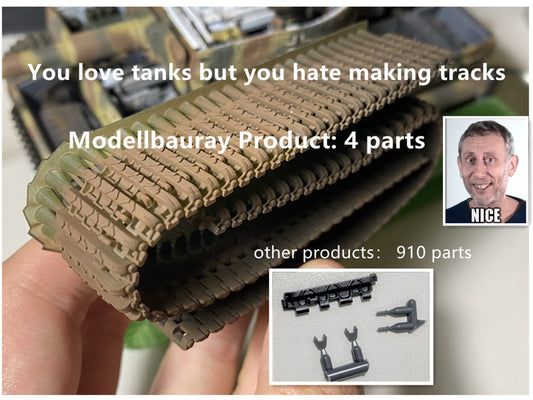 1:35 Tracks, Verladeketten, narrow tracks for Tiger Tanks, ideal for RMF, half-finished, 1:35 Einsatzbereit Tiger Ketten, half-finished tracks for Tiger, Trumpeter, RMF, Tamiya